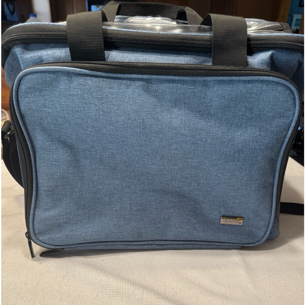 Teamoy Knitting Bag - Storage for yarn, needles, etc - Blue